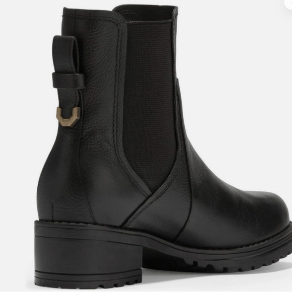 Cole Haan- Camea Waterproof Leather Combat Boot- Black Bootie- Women’s 10 - Picture 2 of 10